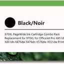 970XL High Yield Ink Cartridge (1-Pack, Black) Compatible 970XL 970 CN625AM Ink Cartridges Replacement for HP OfficeJet Pro X451dw X451dn X476dw X476dn X576dw X551dw Printers