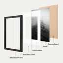 eletecpro Solid Wood Picture Frame with Real Glass Cover, Wooden Wall Gallery Frame for Home Decor, 11x14, 1 Pack, Black