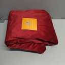 RYB HOME Red Velvet Curtains 102 inches, Back Tab Soft Fabric Room Darkening Thermal Insulated Luxurious Home Decor Curtains for Living Room Bedroom, W 52" x L 102", 2 Panels Set