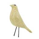 Mid Century Home Decor, House Bird, Adornment Office Home Decor, Desk Dove Ornament, Arts Pigeon Gifts, Replica Sculpture(Woodgrain, Beige)
