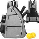 Sucipi Pickleball Bag - Men's & Women's Pickleball Backpack, Adjustable Sling Bag w/Fence Hook/Large Capacity/Safety Pocket