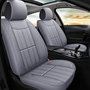AOOG Leather Car Seat Covers, Leatherette Automotive Vehicle Cushion Cover for Cars SUV Pick-up Truck, Universal Non-Slip Vehicle Cushion Cover Waterproof Protectors, Front Pair 