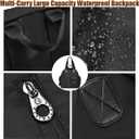 Travel Backpack for Women Lightweight Waterproof, Ladies Casual Large Nylon Handbag Shoulder Bag for School Work (Black) (Black)