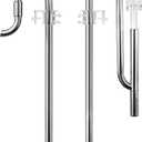 Metal Lily Pipe Surface Skimmer Steel Stainless Inflow Outflow for Aquarium Planted Tank (17mm for 16/22mm (5/8'') Tube)