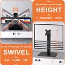 KKTONER Single Computer Monitor Stand Free Standing Desk Vesa Mount for 13 inch to 32 inch Screen Height Adjustable Monitor Mount Swivel Vesa 75*75mm/100*100mm Hold up 77Lbs