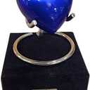 Beautiful Blue Heart Cremation Shape Urn for Ashes/Heart Keepsake Urn with Stand & Box/Small for Human Ashes/Honor Your Loved One Perfect Mini Urn for Adults