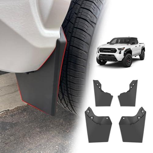 Muslogy Mud Flaps Splash Guards Compatible with Toyota Tacoma 2024 2025 2026 Accessories Front and Rear Mud Guards 4PCS No Drilling Heavy Duty Fender Mudguards Kit with Hardware Accessories