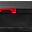 Step2 Town-to-Town XL Post-Mount Mailbox, Weather Resistant, Large Outdoor Mailboxes, Made of Durable Plastic, Easy to Install, USPS T4 Sized Mailbox, Flag Included, Onyx Black