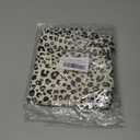 Modern Leopard Print Crossbody Bag Stylish Canvas Shoulder Bag for Women Versatile Cloth Tote (White)