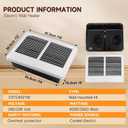 Electric Wall Heater Complete Unit with Thermostat, compatible with CSTC402TW (Part 67527),4000W/3000W 240V/208V Twin Double Fan Forced Wall Heater