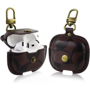 Compatible with AirPods Pro 3 Case, Leather Full Body Shockproof Protective Cover for AirPods Pro 3nd Generation Case, Random Pattern (B)