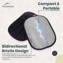 2 x Pet Hair Remover Glove Reusable Electrostatic Pet Hair Removal Glove for Furniture, Carpet & Car Upgraded Design Cat & Dog Hair Mitt for Cleaning (Black)