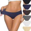 ALTHEANRAY Womens Seamless Hipster Underwear No Show Panties Soft Stretch Bikini Underwears Multi-Pack (Large, Color12)