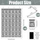 Panelee 6 Pcs 36 Numbered Clear Pocket Chart for Classroom Cell Phones and Calculator Holder Closet Hanging Organizer with Pockets for Wall Door School Teacher Office Storage Organization Supplies