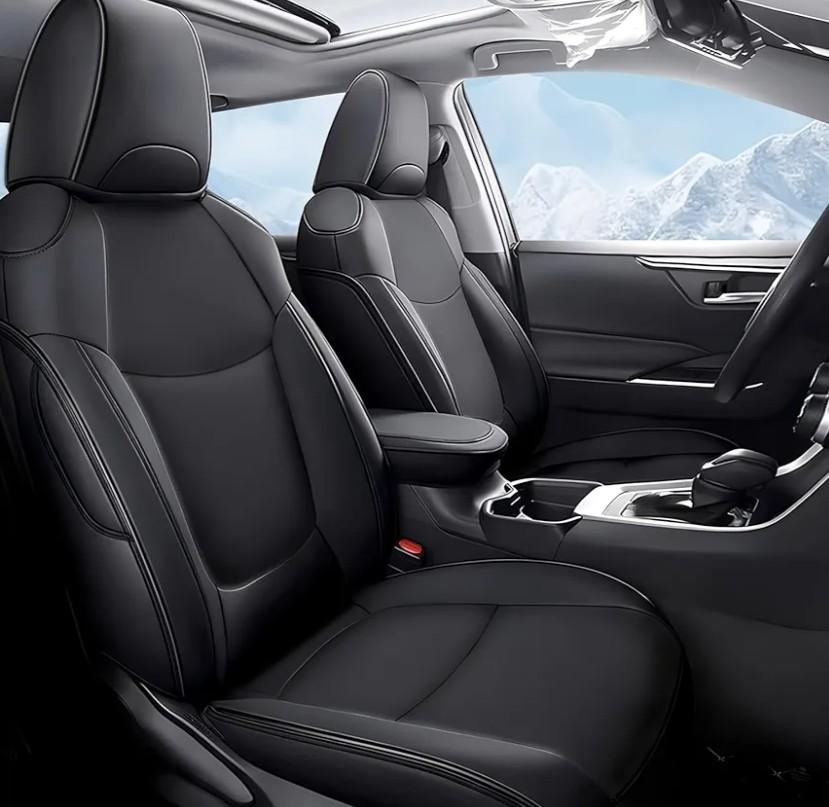 TTX Lighting Custom Fit Seat Covers for Toyota Corolla Cross Hybrid SE, XSE 2023 2024 2025,Full Set Faux Leather Corolla Cross Hybrid Seat Covers Black