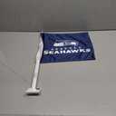 Rico Industries NFL Double Sided Car Flag - 16" x 19" - Strong Pole That Hooks onto Car/Truck/Automobile