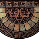 Cedilis Half Round Door Mat, 24 x 36 Inch Front Door Mat, Semi Circle Non-Slip Outdoor Door Mats, Half Circle Rug for Outside Entry, Heavy Duty Rubber Doormat, Low-Profile Welcome Entrance Way Rug