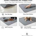 JBD Waterproof Silicone Pet Feeding,cat Food mat, Anti-Slip Dog Food Mat to Contain Spills, Protects Floors from Messy Drinkers, Multiple Sizes and Colors for Dogs and Cats (19"L x 12"W, Gray)
