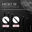 Eye Embrace Liz Micro-Tip Pen: Medium Gray Ultra-Fine Micro Eyebrow Pencil Waterproof, Double-Ended Automatic Micro-Tip & Spoolie Brush, Cruelty-Free