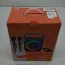 Karaoke Machine, Portable Bluetooth Speaker with 2 Wireless Microphones for Adults & Kids with Lights, Karaoke Microphone with PA System Supports USB/TF/FM/AUX for Home Party Home System Packages (Black)