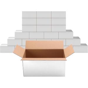 PETAFLOP 10x5x5 Shipping Boxes Set of 25, Small White Cardboard Mailer Box for Packing, Mailing, Business,DIY