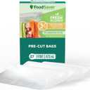 FoodSaver Pint Pre-Cut Vacuum Seal Bags, Easy Use Vacuum Storage Bags, Align to Seal and Tear to Open Vacuum Sealer Storage Bags, 27 Pack