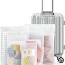 30PCS Frosted Travel Storage Bags for Clothes,Zip-lock Seal Storage Bags Luggage Clothes Shoes Makeup Packing Pouch Organizer,Reusable Space Saver Packing Sacks Compression Bags (5 Size)