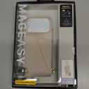 MAGEASY Compatible with iPhone 17 Pro 6.3" Wallet Case with Crossbody Strap - Coin Purse & Card Slot, with Leather Crossbody Lanyard, 16ft Ultimate Drop Protection | Pouch (Rose)