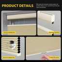 UNISHADES Top Down Bottom Up Cellular Shades Cordless Honeycomb Blinds for Indoor Windows, for Windows Size (31" W 64" H) Colour (Beige - Blackout)