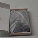 Silver Wig with Bangs for Women Long Silver Gray Wavy Wigs 26 Inch Silver Grey Wigs Natural Looking Heat Resistant Synthetic Wig for Daily Party Use