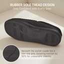 ATHMILE Slippers for Men Memory Foam Indoor Outdoor Moccasin House Shoes Slip-on Comfy Knit Slippers for Bedroom Home (11-12, Black)