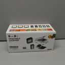 8-in-1 Vegetable Chopper with Container - Veggie Onion Salad Chopper, Mandoline Slicer, French Fry Cutter, Kitchen Gadgets with Cleaning Tools (White)