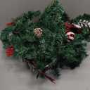 Christmas Garland with Lights,Pre-lit 9ft Christmas Decorations with 50 LED Lights,with Waterproof Battery Box,Indoor&Outdoor Use,for Stairs Fireplace Front Door Porch Home (Battery NOT Include)