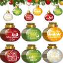 Soaoo 30 Pcs Christmas Wood Nativity Scene Ornaments Religious Christmas Christian Gifts Jesus is The Reason for The Season Tree Hanging Ornaments with Ropes for Xmas Decor Home Indoor Outdoor Decor