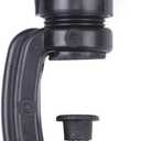 EERYA Wig Mannequin Head Stand Cosmetology Manikin Head Standard Holding Holder Clamp Stands Black (1Pc, Desktop Head Stand)