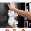 VEVOR Soap Holder for Shower, Double Layer with Suction Cup, Wall Mounted NO-Drilling, Strong Suction Bar Soap Sponge Holder, Self Draining Soap Saver, for Shower Bathroom Bathtub Kitchen, Removable