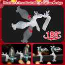 Lizemqqi 100 Pcs Christmas Gutter Clips, No Tools Needed 180 Rotating Heavy-Duty Light Clips for C7 C9 Mini String Lights, Outdoor Shingle Hooks for Xmas Halloween Decor (White)