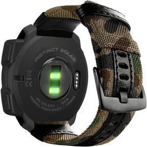 Abanen 22mm Nylon Military Style Watch Bands for Garmin Instinct 3 45mm /Instinct 2 Solar, Woven Fabric Durable Wristband Strap for Instinct E 45mm/ Tactical/Tide/Esports Abanen 22mm Nylon Military Style Watch Bands for Garmin Instinct 3 45mm /Instinct 2 Solar, Woven Fabric Durable Wristband Strap for Instinct E 45mm/ Tactical/Tide/Esports