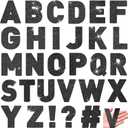 Harloon 232 Pcs 24 Sheets Large Glitter Letter Stickers Big Font Alphabet Letter Self Adhesive Letters Kit Mailbox Stickers for Mailbox Bulletin Boards Classroom Home(Black,4 Inch)