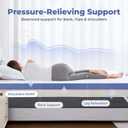 BDEUS 3 Inch Gel Memory Foam Mattress Topper Twin XL Size, Cooling Mattress Topper for Back Pain Relief, Non-Slip Design with Removable & Washable Soft Bamboo Cover.