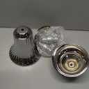 11.6 inches Metal Wedding Flower Trumpet Stripe Vases Table Centerpieces for Artificial Flower,Arrangements Anniversary Celebration/Wedding/Party/Birthday Event Aisle Home Decor (Silver, 6pcs)