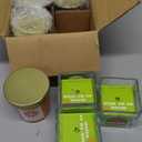 Sprayed Glass With Label With Gold Metal Lid 3.0 Oz + Candle 2.5 Oz Pack Of 7