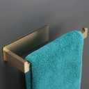 Hand Towel Holder, Strong Self Adhesive Hand Towel Ring, Thicken SUS304 Stainless Steel Hand Towel Bar/Rack, No Drilling Modern Hand Towel Hanger (Brushed Gold, 9 in)