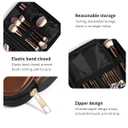 MAANGE 20 PCS Makeup Brush Set with Bag, Double-ended Kabuki Brush Foundation Contour Brush for Liquid Powder Concealer Eye Shadows Cream Cosmetics Blending Blush Face Makeup Tools with Case (Coffee)