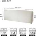 Upholstered Headboard, Wall Mounted Pillow Cushion, with Removeable Washable Cover, No Tools Needed, Twin
