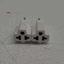 [2-Pack] Nema 15 Amp to 20 Amp Plug Adapter NEMA 5-15P to 5-15/20R (Comb 20Amp T Blade) 15 Amp Household Plug to 20 Amp T-Blade AC Power Adapter White