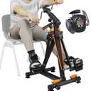 Arm and Leg Pedal Exerciser for Seniors - Seated Pedal Exerciser with Leg Swing Exercise, Arm Rope Pull Exercise&Foot Massage, Stroke Recovery Pedal Exercise Equipment for Elderly, with Digital Display