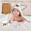Mooreeke 2 Pack Toddler Towels - 100% Cotton Toddler Hooded Towels - Soft Baby Bath Towel with Hood for Newborn - Comfort Towel for Baby Girls and Boys - Animal Shaped (Puppy & Fox)