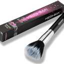 Keshima Duo-Fiber Stippling Brush - Premium Stipple Brush for Powder and Liquid Makeup Foundation