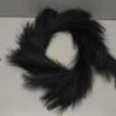 Sggvecsy Pampas Grass Wreath 26’’ Faux Pampas Wreath for All Seasons Artificial Pampas Wreath Christmas Decor Boho Wall Decor for Front Door Farmhouse Halloween Autumn Wreath Decoration (Black)